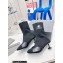 Balenciaga Heel 5cm Sock Bootie in smooth calfskin and recycled knit Black 2022
