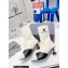 Balenciaga Heel 5cm Sock Bootie in smooth calfskin and recycled knit Creamy 2022