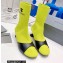 Balenciaga Heel 5cm Sock Bootie in smooth calfskin and recycled knit Yellow 2022