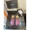Chanel CC Logo Calfskin and Suede Calfskin Mules G38648 Purple 2022