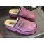 Chanel CC Logo Calfskin and Suede Calfskin Mules G38648 Purple 2022