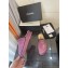 Chanel CC Logo Calfskin and Suede Calfskin Mules G38648 Purple 2022