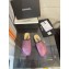 Chanel CC Logo Calfskin and Suede Calfskin Mules G38648 Purple 2022
