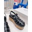 Prada Rubber wedge platform sandals Black 2022