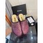 Chanel CC Logo Calfskin and Suede Calfskin Mules G38648 Purple 2022