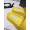 Chanel Logo Checked wool fabric Mules Yellow 2022
