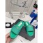 Chanel Logo Checked wool fabric Mules Green 2022
