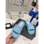 Chanel Logo Checked wool fabric Mules Light Blue 2022