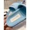 Chanel Logo Checked wool fabric Mules Light Blue 2022