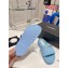 Chanel Logo Checked wool fabric Mules Light Blue 2022