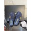 Chanel CC Logo Suede Calfskin Mules G38648 Navy Blue 2022