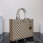 Prada Symbole jacquard fabric Large handbag 1BA356 Brown 2022