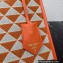 Prada Symbole jacquard fabric Small handbag 1BA354 Orange 2022
