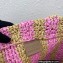 Prada Small raffia tote bag 1BG422 Pink 2022