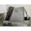 Prada Leather mini shoulder Bag 1BH191 Light Gray 2022