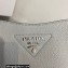 Prada Leather mini shoulder Bag 1BH191 Light Gray 2022