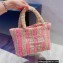 Cheap Sale Prada Small raffia tote bag Pink 2022
