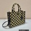 Prada Symbole jacquard fabric Small handbag 1BA354 Black/Beige 2022