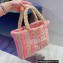 Cheap Sale Prada Small raffia tote bag Pink 2022