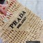 Cheap Sale Prada raffia tote bag 1BG424 Creamy 2022