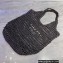 Cheap Sale Prada raffia tote bag 1BG424 Black 2022