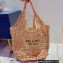 Cheap Sale Prada raffia tote bag 1BG424 Beige 2022