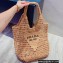 Cheap Sale Prada raffia tote bag 1BG424 Beige 2022