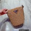 Cheap Sale Prada raffia Shoulder bag Beige 2022