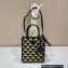 Prada Symbole jacquard fabric micro bag 1BA355 Black/Beige 2022