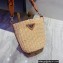 Cheap Sale Prada raffia Shoulder bag Creamy 2022