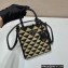 Prada Symbole jacquard fabric micro bag 1BA355 Black/Beige 2022
