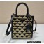 Prada Symbole jacquard fabric micro bag 1BA355 Black/Beige 2022