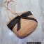 Cheap Sale Gucci raffia tote bag with Black Bow 2022