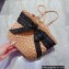 Cheap Sale Gucci raffia tote bag with Black Bow 2022