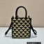 Prada Symbole jacquard fabric micro bag 1BA355 Black/Beige 2022