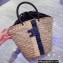 Cheap Sale Celine raffia Tote bag Beige/Black 2022