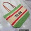 Cheap Sale Miu Miu raffia Tote bag Green/Beige 2022