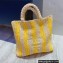 Cheap Sale Prada Large raffia tote bag Yellow 2022