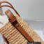 Cheap Sale Loewe Cylinder Pocket bag in raffia and calfskin 2022