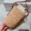 Cheap Sale Loewe Cylinder Pocket bag in raffia and calfskin 2022