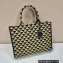 Prada Symbole jacquard fabric Large handbag 1BA356 Black/Beige 2022