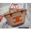 Cheap Sale Celine raffia Tote bag Beige/Brown 2022