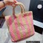 Cheap Sale Prada Large raffia tote bag Pink 2022