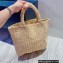 Cheap Sale Prada Large raffia tote bag Creamy 2022