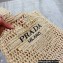 Cheap Sale Prada raffia tote bag 1BG393 Creamy 2022