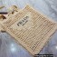 Cheap Sale Prada raffia tote bag 1BG393 Creamy 2022
