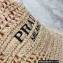 Cheap Sale Prada raffia tote bag 1BG393 Creamy 2022