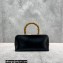 Jil Sander Goji Frame Small Bamboo Tote Bag 7148 Black