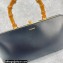 Jil Sander Goji Frame Small Bamboo Tote Bag 7148 Black