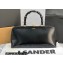 Jil Sander Goji Frame Small Bamboo Tote Bag 7148 So Black